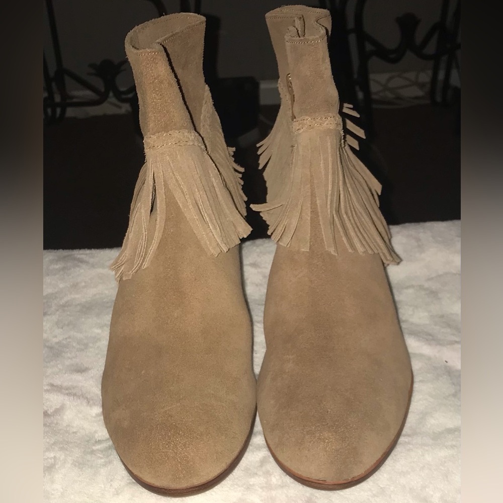 GIANNI BINI Brown Booties with Fringes